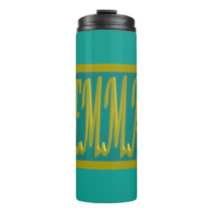 Made for Emma marine green and pebble design Bath Thermal Tumbler
