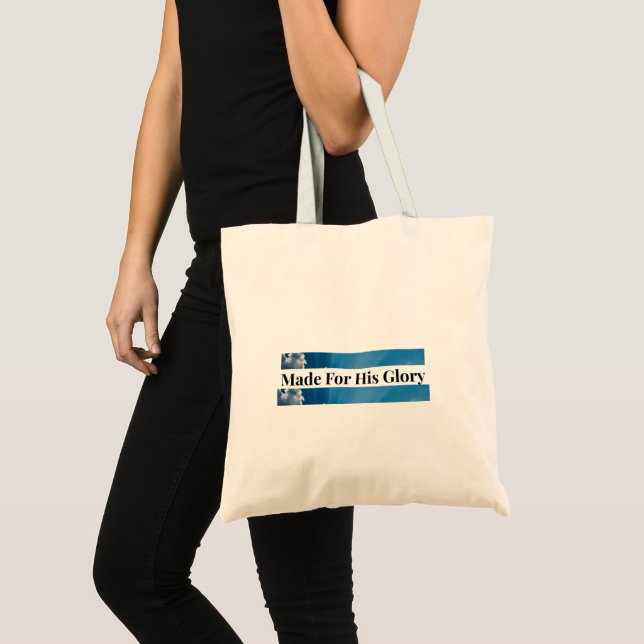 Made For His Glory Christian Tote Bag (Front (Product))