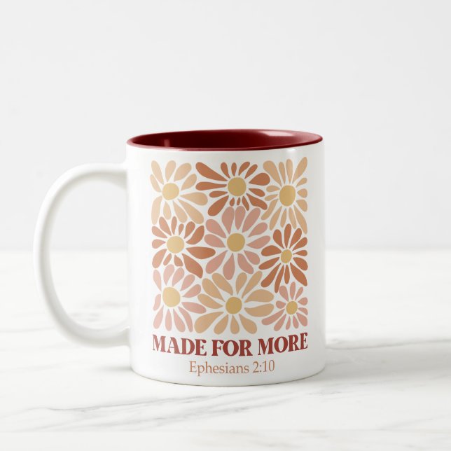 Made for more Bible Verse  Two-Tone Coffee Mug (Left)