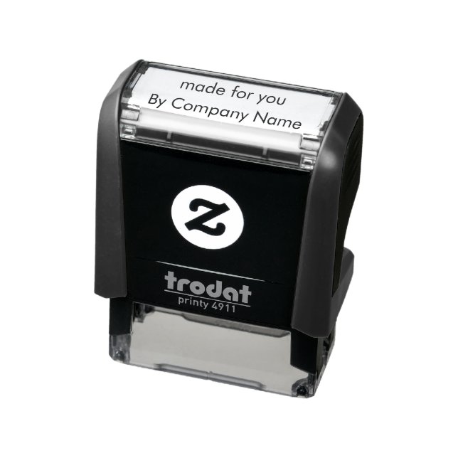 Made for you by Company Name Business Template Self-inking Stamp (Product)