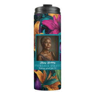 Made For You Lilies Flower Boho Birthday Thermal Tumbler