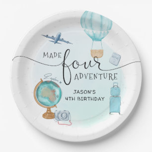 Made Four Adventure 4th Birthday Party Paper Plate