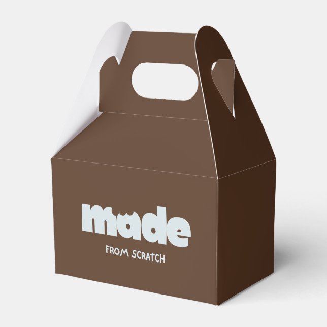 Made From Scratch | Brown Rustic Home Bakeries Fun Favour Box (Front Side)