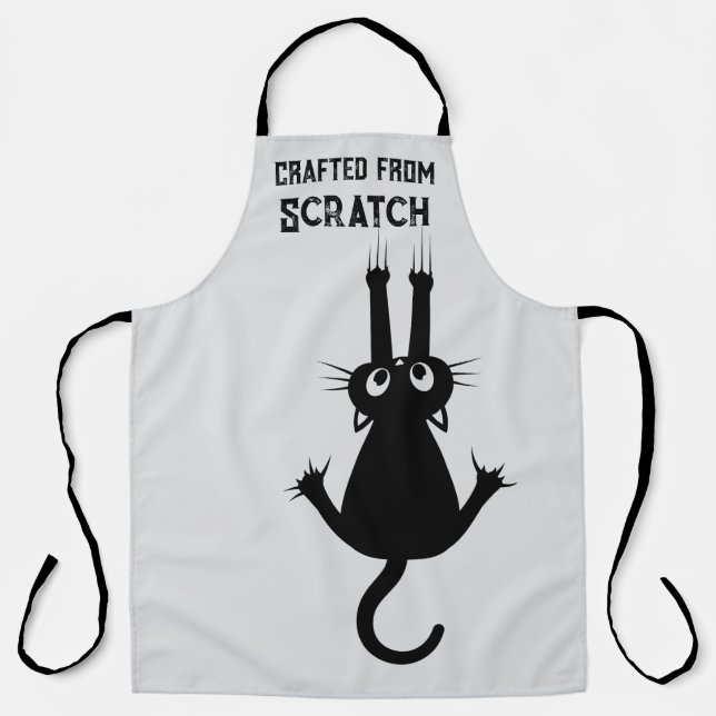 Made From Scratch Funny Hanging Cat Apron (Front)
