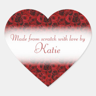 Made from scratch with love by heart stickers