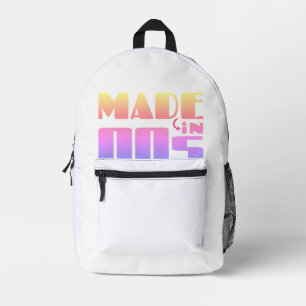 Made in 00s -Nostalgic Vibes Printed Backpack