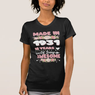 Made in 1931 92 years of Being Awesome T-Shirt