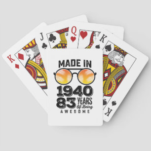 Made In 1940 83 Years Of Being Awesome Playing Cards
