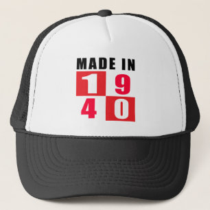 Made In 1940 Birthday Designs Trucker Hat
