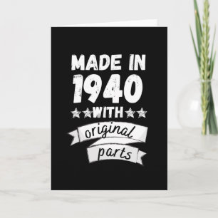 made in 1940 with original parts, card