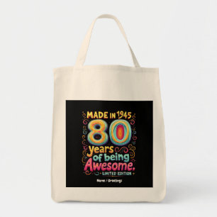 Made in 1945, 80 Years of Being Awesome Tote Bag