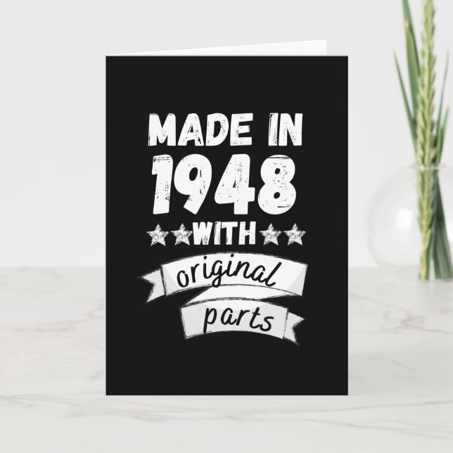 made in 1948 with original parts, card (Front)