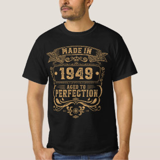 Made in 1949 Aged to Perfection Men's Birthday T-S T-Shirt