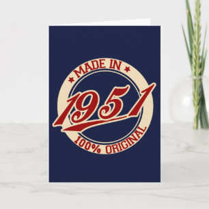 Made In 1951 Card