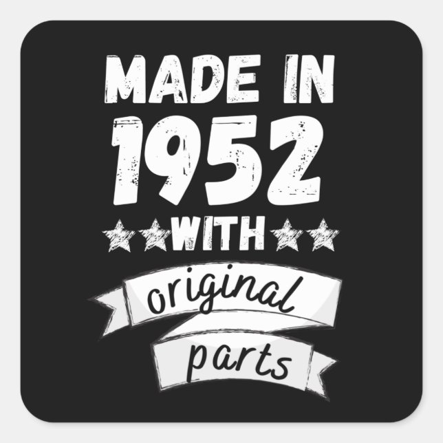 made in 1952 with original parts, square sticker (Front)