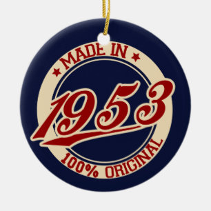 Made In 1953 Ceramic Tree Decoration