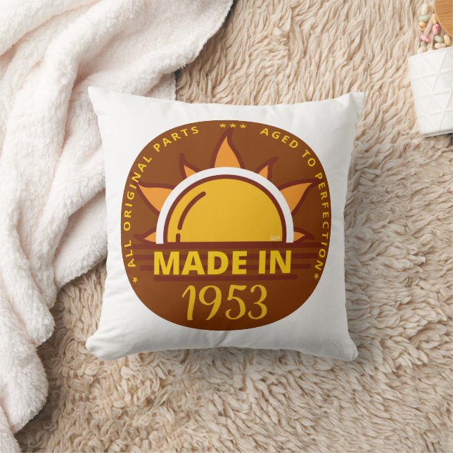 MADE IN 1953 funny birthday gift                   Cushion (Blanket)
