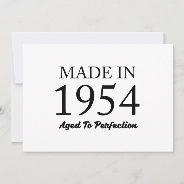 Made In 1954 Card (Front)