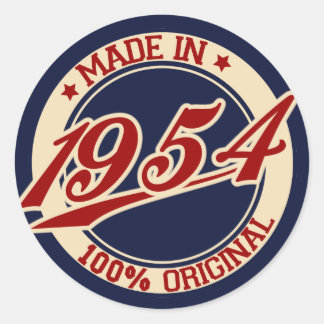 Made In 1954 Classic Round Sticker