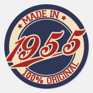 Made In 1955 Classic Round Sticker