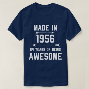 Made in 1956 64 Years of Awesome Gift Men Women T-Shirt