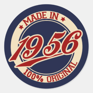 Made In 1956 Classic Round Sticker