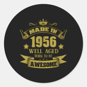 Made In 1956 Style Classic Round Sticker