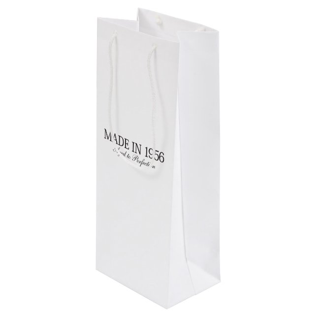 Made in 1956 wine gift bag (Front Angled)