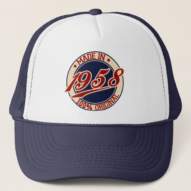 Made In 1958 Trucker Hat (Front)