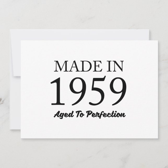 Made In 1959 Card (Front)