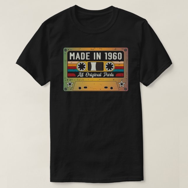 Made in 1960 All Original Parts T-Shirt (Design Front)