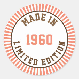Made in 1960 classic round sticker