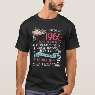 Made In 1960 I Was Born With My Heart On My Sleeve T-Shirt