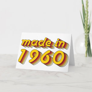 Made in 1960 (Yellow&Red) Card