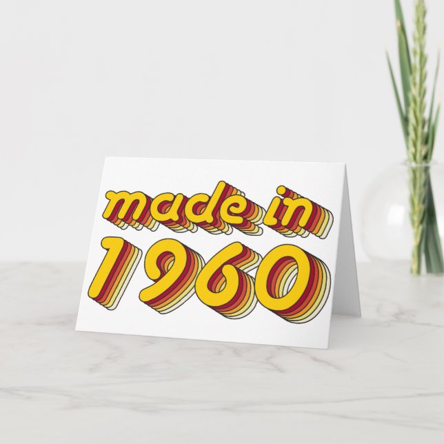 Made in 1960 (Yellow&Red) Card (Front)