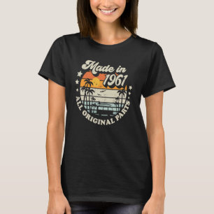 Made In 1961 All Original Parts Retro Style Sun    T-Shirt