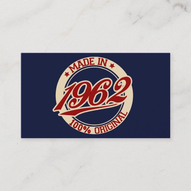 Made In 1962 Business Card (Front)