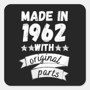 made in 1962 with original parts, square sticker