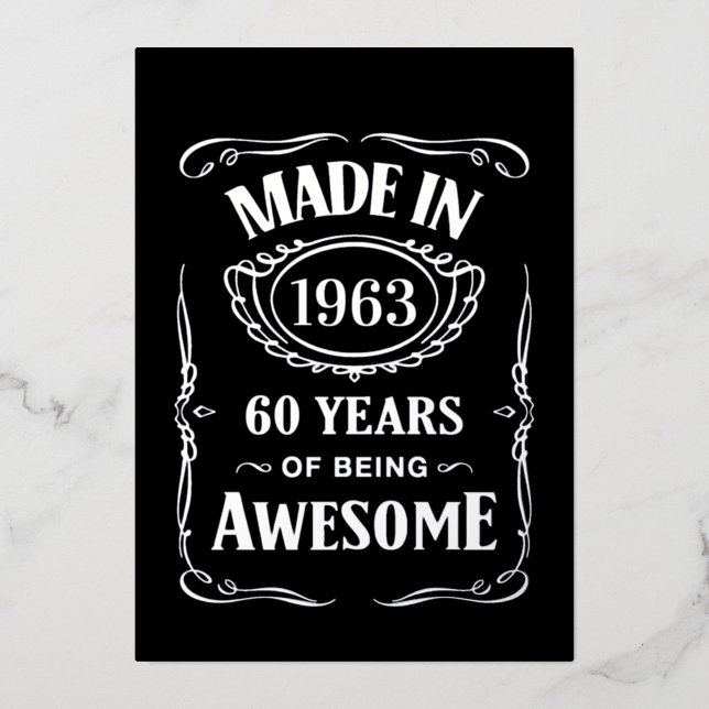 Made in 1963 60 years of being awesome 2023 bday (Front)