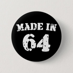 Made In 1964 6 Cm Round Badge