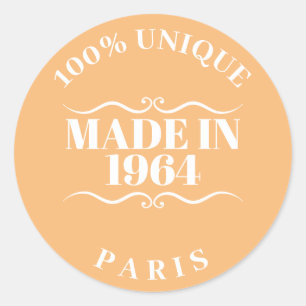Made in 1964 classic round sticker