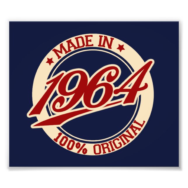 Made In 1964 Photo Print (Front)