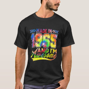 Made In 1965 And I'm Awesome Colour Spectrum Birth T-Shirt