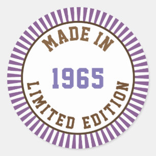 Made in 1965 classic round sticker