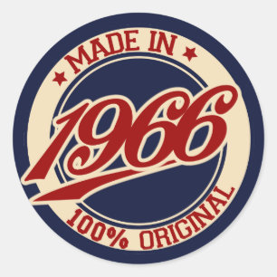 Made In 1966 Classic Round Sticker