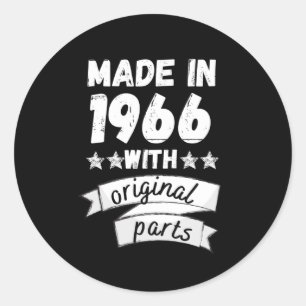 made in 1966 with original parts, classic round sticker