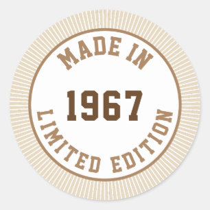 Made in 1967 classic round sticker
