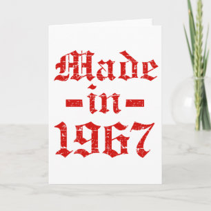 Made in 1967 designs card