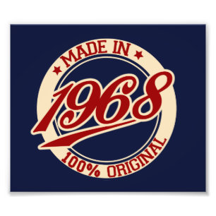 Made In 1968 Photo Print
