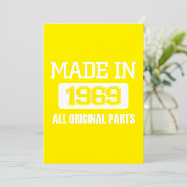 Made In 1969 All Original Parts Invitation (Creator Uploaded)